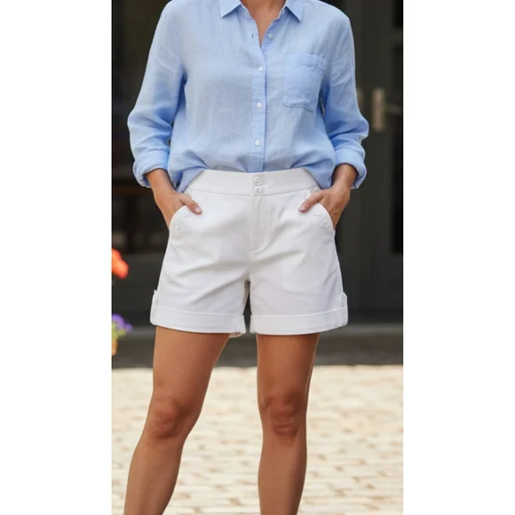 The Limited Classic White Bermudas Shorts, Chino, 4, NWT✔️ - Picture 3 of 6